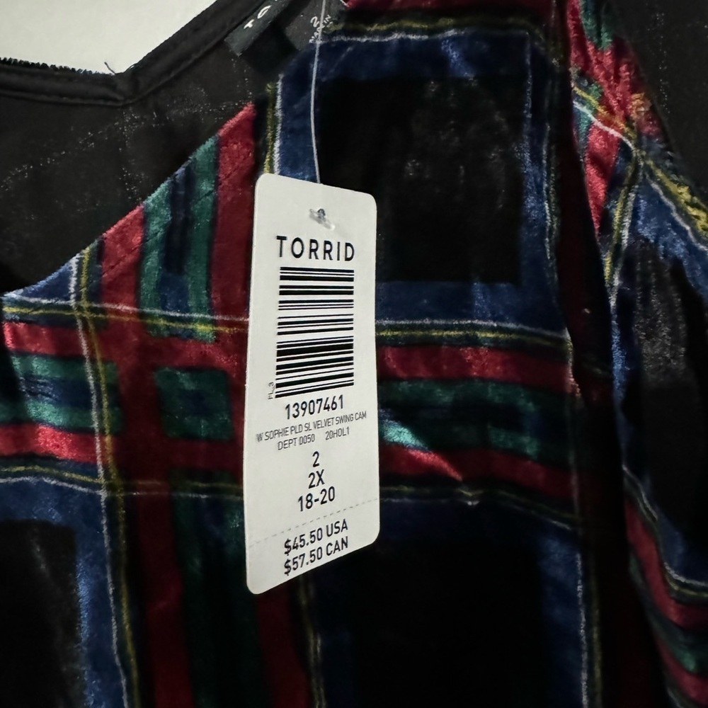 Torrid - Plaid Velvet Swing Cami - Picture 6 of 11